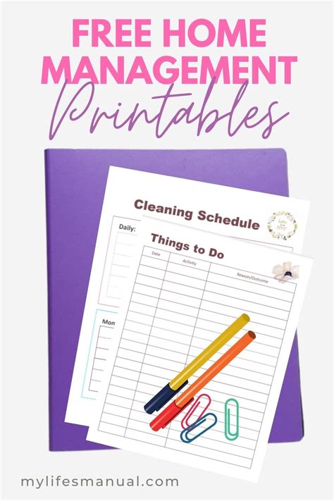 Free Home Organizing Printables Easily Organize Your Home And
