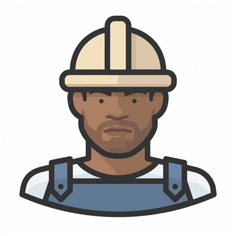 Avatar Construction Worker Male Man Millennial User Icon