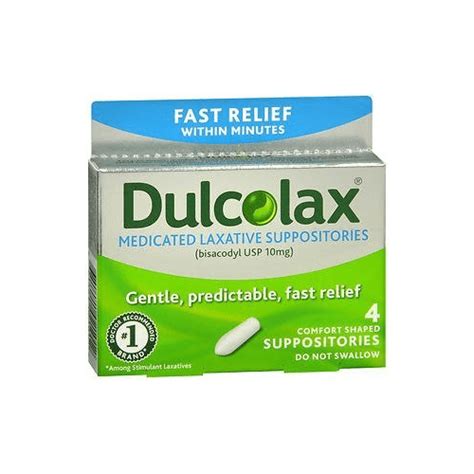 Dulcolax Comfort Shaped Laxative Suppositories Relief Constipation