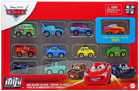 Disney Pixar Cars Die Cast Mini Racers Variety 10 Pack 2021 Version