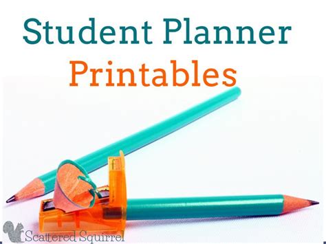Getting Ready For Back To School Student Planner Printables Student