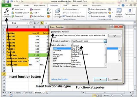 Excel Built In Functions In Excel Tutorial Desk