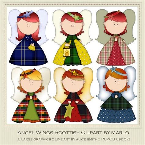 Scottish Angel Wings Exclusive Clip Art By By Clipartanddesigns