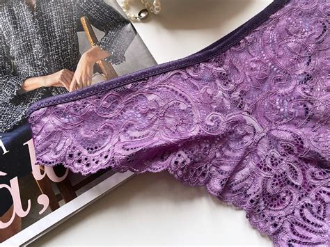 Purple Tanga Panties For A Lady Magic Violets Print On Etsy