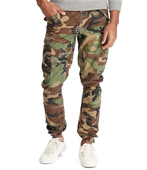 Polo Ralph Lauren Cotton Mens Slim Fit Camo Cargo Pants In Green For