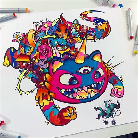 𝙑𝙀𝙓𝙓 On Instagram “i Made This Huge Doodle Creature 💥 Im Actually