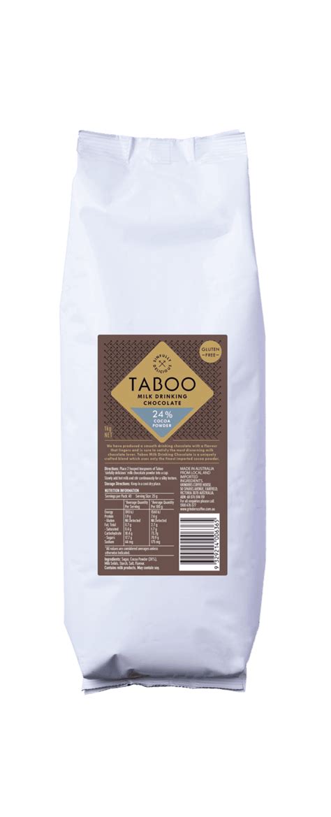 Taboo Milk Drinking Chocolate 1 Kg Grinders® Coffee