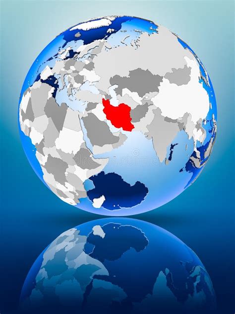 Iran On Globe Isolated Stock Illustration Illustration Of Background