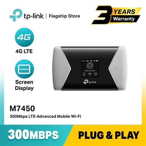 TP LINK M7450 300 Mbps 3G 4G LTE Advanced Mobile Dual Band Travel WiFi