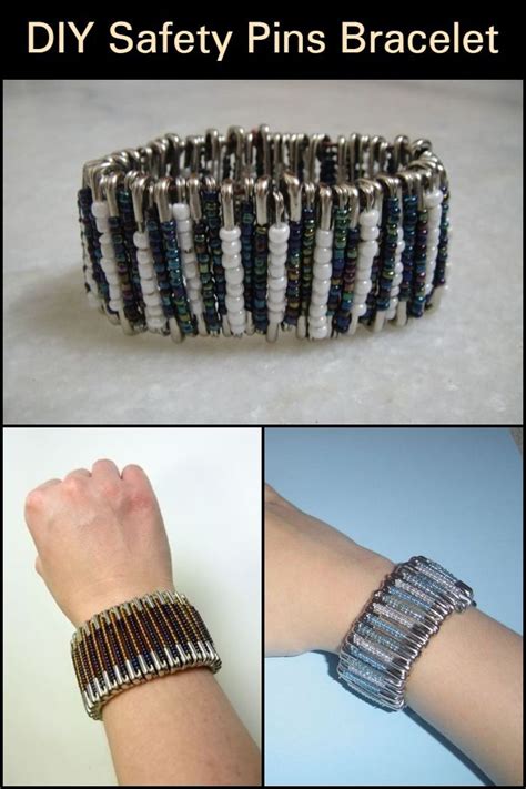 Make Your Own Beautiful Bracelets Using Safety Pins Diy Safety Safety