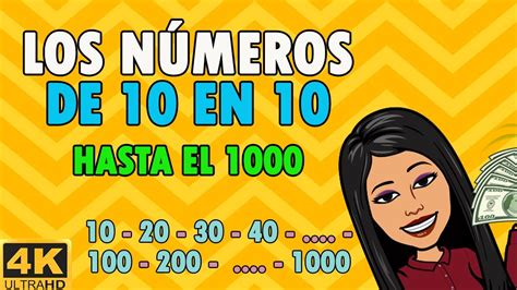 ️⏩los Números De 10 En 10 Hasta El 1000 Counting By 10s To 1000