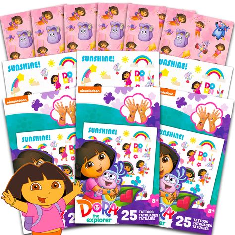 Dora The Explorer Party Favors Bundle Pack ~ 150 Dora Stickers And 75