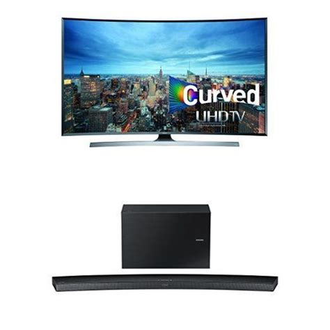 Samsung Un78ju7500 Curved 78 Inch Tv With Hw J7500 Curved Soundbar N9