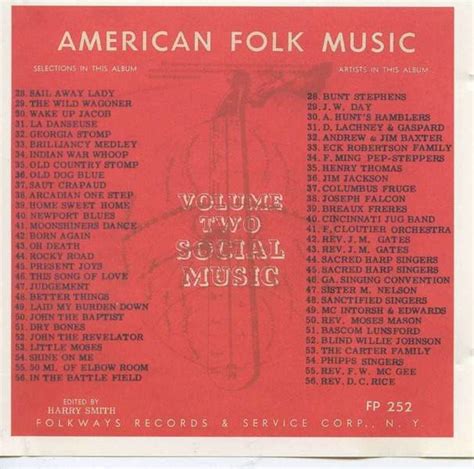 Various Anthology Of American Folk Music Volume Two Social Music
