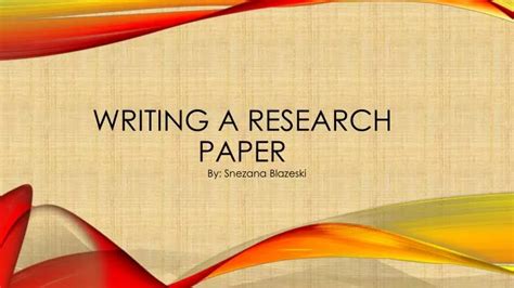 Ppt Writing A Research Paper Powerpoint Presentation Free Download