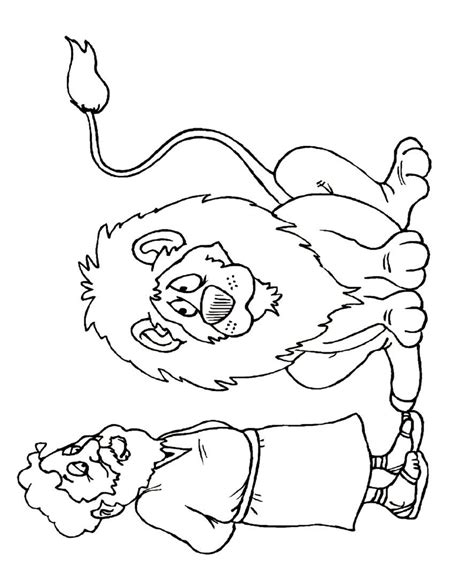 Daniel And The Lion Coloring Clip Art Library