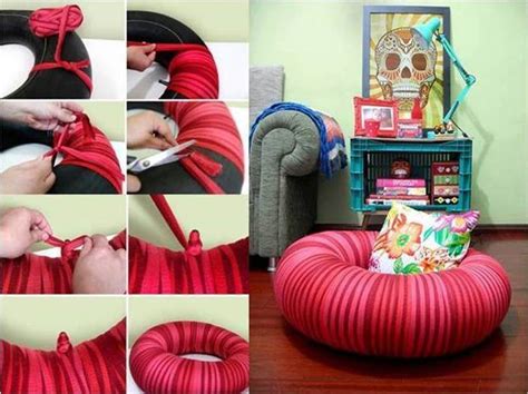 How to Make Pouf Chair from Old Tire DIY Tutorial