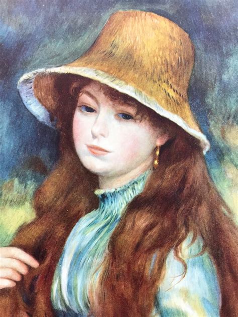 Fille De Renoir Avec Une Impression De Chapeau De Paille Etsy
