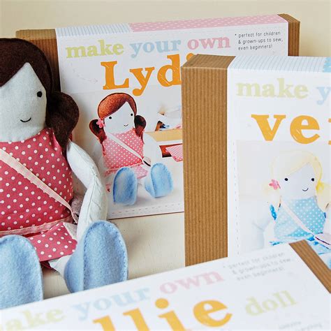 Personalised Make Your Own Doll Sewing Kit By Clara And Macy