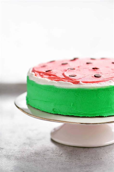 This Adorable Watermelon Cake Is Frosted With Buttercream To Look Like