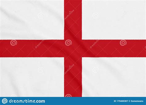 Flag Of England White Red Flag National Symbol Of England Stock Image