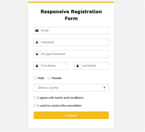 How To Design A Registration Form Using Html And Css My Bios