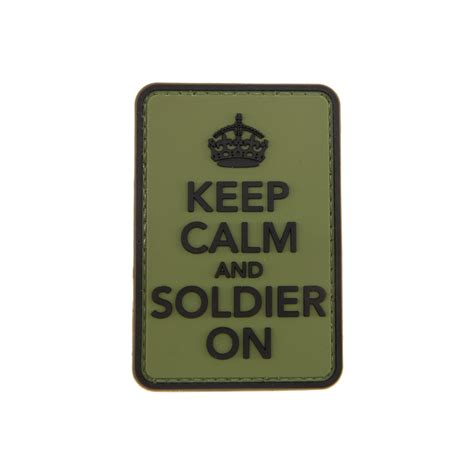 Keep Calm And Carry On Pvc Patch Color Od Green Airsoft Megastore