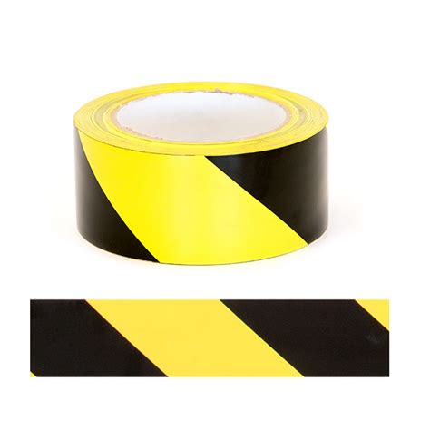 48 Mm X 25 Meter Self Adhesive Yellow And Black Floor Marking Tapeset Of