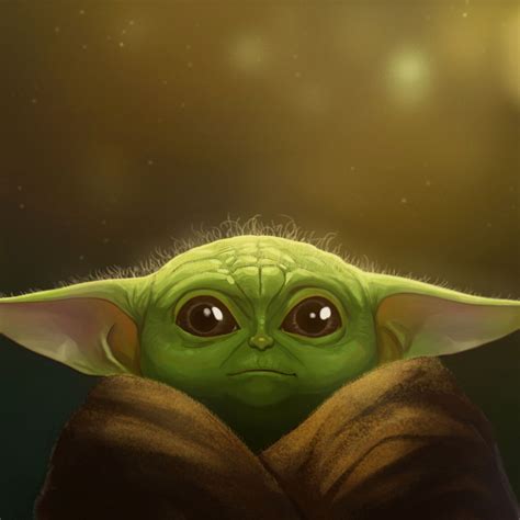 2048x2048 Resolution Baby Yoda Fanart 2019 Ipad Air Wallpaper