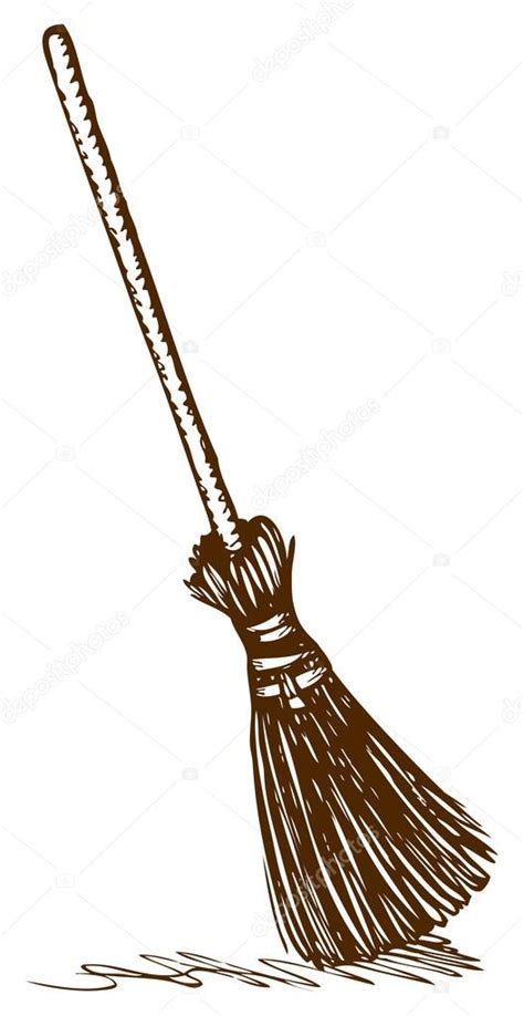 Old Broom Vector Sketch — Stock Vector © Marinka 64711527