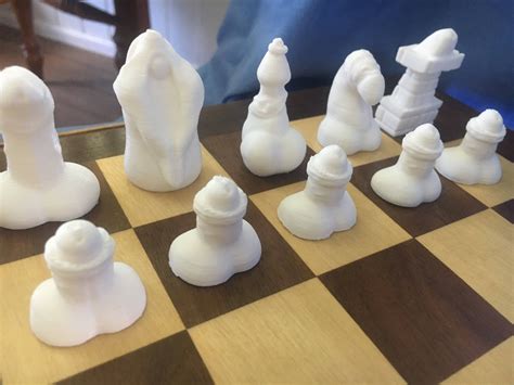 Penis Chess Set With Vagina Queen Pieces Only Board Not Etsy