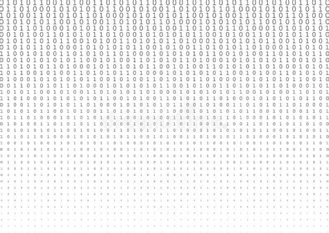 Binary Code Black And White Background Stock Illustration