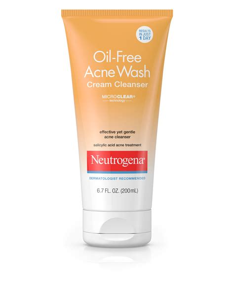 This cream is suitable for all skin types and works best for oily skin that is acne prone. Oil-Free Acne Wash Cream Cleanser | Neutrogena®