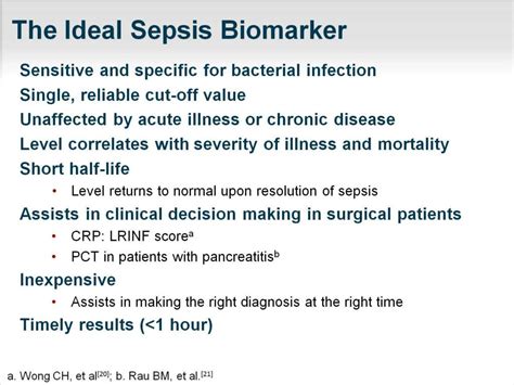 Ppt The Role Of Biomarkers In The Management Of Sepsis Powerpoint