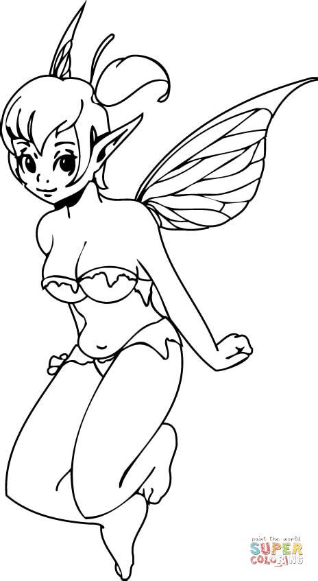 Attractive Elf Girl Coloring Page Free Printable Coloring Pages