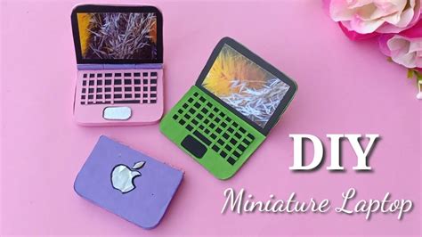 Diy Realistic Paper Mini Laptop Diy Miniature Laptop Dollhouse