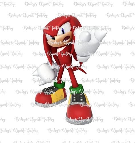 Knuckles Sonic The Hedgehog Clipart Image Png For Printer Etsy