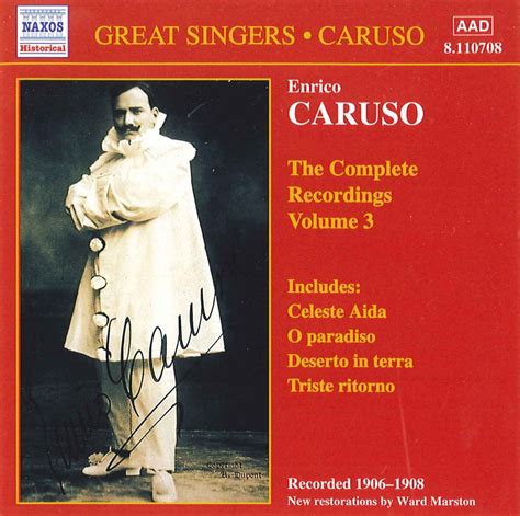 Various Artists Enrico Caruso The Complete Recordings Vol 3