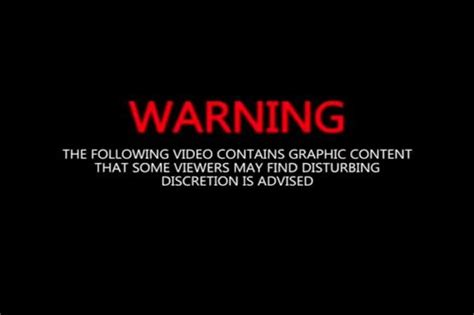 Warning The Following Video Contains Graphic Content That Some Viewers May Find Disturbing