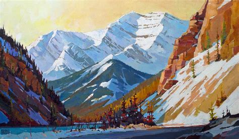 Three Sisters Parkway 20 X 36 Acrylic On Canvas By Artist Randy