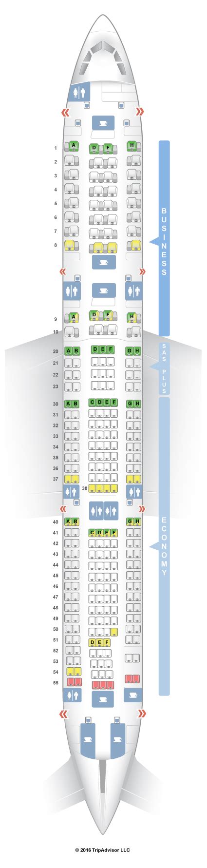 Seatguru Seat Map Sas Airbus A340 300 343