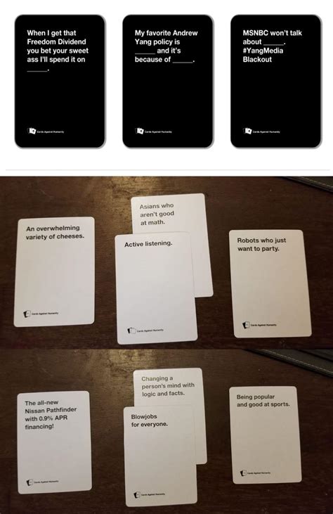 Cards against humanity is a free party game for horrible people. We should have our own cards against humanity expansion and call it Cards Against #HumanityFirst ...