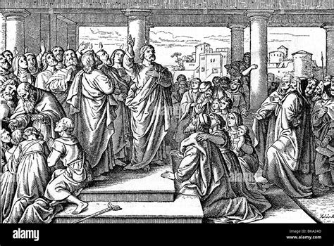 Religion Christianity Whitsun The Outpouring Of The Holy Spirit Jerusalem Wood Engraving