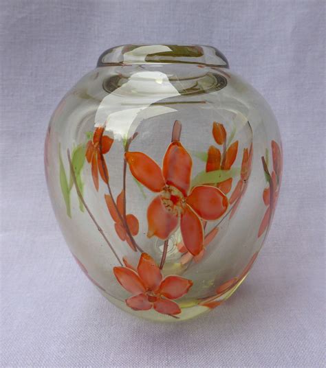 Mid 20th Century Cased Glass Vase In Antique Glass Vases