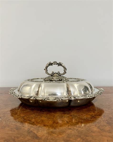 Antiques Atlas Edwardian Quality Ornate Silver Plated Entree Dish