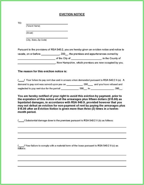 Eviction Notice Forms Form Resume Examples