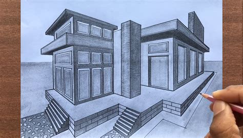 How To Draw A House In Two Point Perspective Credittemporary30