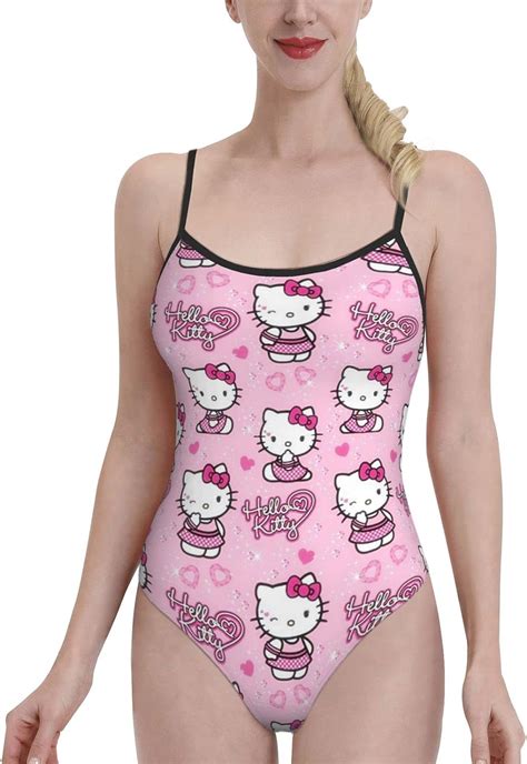 Hello Kitty Swimsuit Sexy Sling Halter Fit Beachswimming