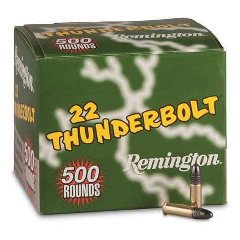 Remington Thunderbolt 22lr Lrn 40 Grain 500 Rounds 144422 22lr Ammo At Sportsmans Guide