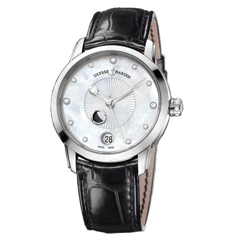 Ulysse Nardin Classico Lady Luna White Mother Of Pearl Dial Alligator